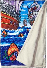 img 2 attached to 🌈 Liquid Blue Grateful Dead Ship of Fools Warm Coral Fleece Throw Blanket for Men, Multicolor, Size 50" X 60