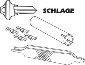 img 1 attached to 🔑 PRIME-LINE E 2402 Re-Keying Kit for Schlage Brand Locks - Pre-Cut Keyed Lockset Rekey Kit, Type C 5-Pin Style Locks - One Key System