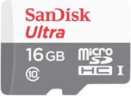 sandisk ultra 16gb 80mb/s uhs-i class 10 microsdhc card (sdsquns-016g-gn3mn) logo