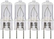 🔦 ge wb25x10019 microwave oven light bulb, 20w halogen replacement, g8 bi-pin base, 120v, 4-pack logo