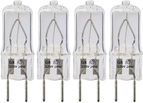img 2 attached to 🔦 GE WB25X10019 Microwave Oven Light Bulb, 20W Halogen Replacement, G8 Bi-Pin Base, 120V, 4-Pack