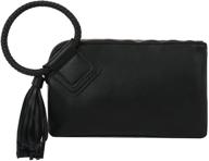 👛 stylish leather clutch wristlet: a must-have evening wallet for women's handbags & wallets logo