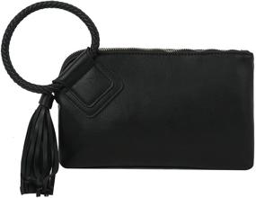 img 4 attached to 👛 Stylish Leather Clutch Wristlet: A Must-Have Evening Wallet for Women's Handbags & Wallets
