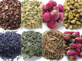 img 4 attached to 🌸 Dried Flowers and Herbs Decorative Accessories Set - 8 Bags of Dry Flowers for Essential Supplies, including Rose Buds, Lavender, Chamomile, and Jasmine Scents, Ideal for Flower Arrangements, Crafts, Bath Soap, and Lip Gloss Making.