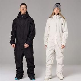 img 3 attached to RIUIYELE Jumpsuits Coveralls Waterproof Snowsuits Outdoor Recreation in Outdoor Clothing