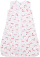 👶 aden + anais essentials classic sleeping bag, 100% cotton muslin, wearable infant blanket, medium size, 6-12 months, briar rose pattern with swans logo