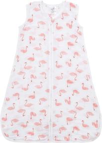 img 3 attached to 👶 aden + anais Essentials Classic Sleeping Bag, 100% Cotton Muslin, Wearable Infant Blanket, Medium Size, 6-12 Months, Briar Rose Pattern with Swans