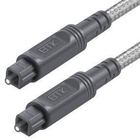 img 4 attached to 🔊 Enhance Your Home Theater Experience with the Durable and Flexible EMK Digital Optical Audio Cable Toslink Cable - Cotton Braided Jacket - Perfect for Soundbar, TV, PS4, Xbox & More (3Ft/1m)