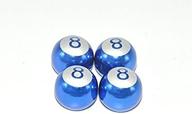 🎱 синие колпачки на воздушный клапан шин для колес 🔷 mavota 4x pool 8 ball universal auto car truck bike billiards tire tyre valve stem caps for wheel rims логотип