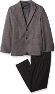 isaac mizrahi tweed suit for boys 👔 in slim fit - 2-piece set for sleek style logo