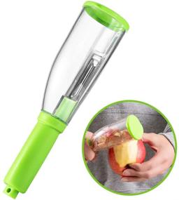 img 4 attached to 🥔 Multi-Purpose Vegetable Peeler with Built-in Storage Container - Potato and Apple Peeler with Convenient Storage Box (1 Pc)