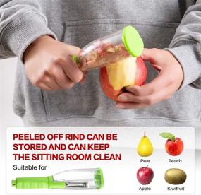 img 3 attached to 🥔 Multi-Purpose Vegetable Peeler with Built-in Storage Container - Potato and Apple Peeler with Convenient Storage Box (1 Pc)