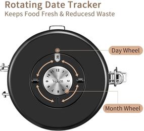 img 3 attached to ☕ Veken Coffee Canister - Airtight Stainless Steel Kitchen Food Storage Container with Date Tracker and Scoop - Ideal for Beans, Grounds, Tea, Flour, Cereal, Sugar, 22OZ Capacity - Stylish Gray Design