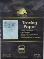 🔍 premium tracing paper pad - artist quality - 100 transparent sheets - 9x12 - myartscape logo