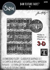 img 1 attached to 🖨️ Sizzix 3D Texture Fades Embossing Folder 664760 - Typewriter by Tim Holtz: Add Multicolor Dimension to Your Projects!