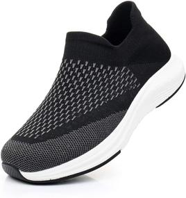 img 3 attached to 👟 PUELLA Women's Lightweight Walking Shoes - Breathable Slip On Mesh Casual Sneakers for Fashionable Ladies Seeking Comfortable Work & Sporty Runners