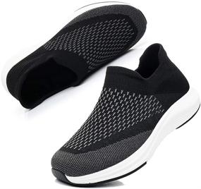 img 4 attached to 👟 PUELLA Women's Lightweight Walking Shoes - Breathable Slip On Mesh Casual Sneakers for Fashionable Ladies Seeking Comfortable Work & Sporty Runners