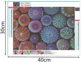 img 1 attached to 🌸 Набор для творчества "Мандала Цветов" 5D Алмазная живопись: Полное бурение круглыми стразами для взрослых и детей - 12x16 дюймов.