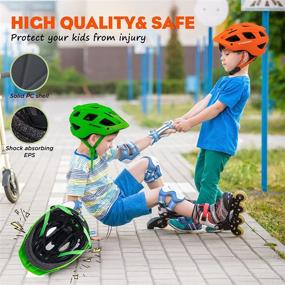 img 3 attached to MOON Kids Bike Helmet - Versatile Child Helmet for Cycling, Skateboarding, Scootering, Roller Skating - Adjustable Bicycle Helmet for Boys and Girls Ages 3-7, HB3-5