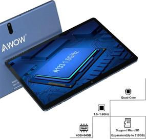 img 3 attached to 📱 AWOW UTBOOK: Android 10 Tablet with 4GB RAM, 64GB Storage, 10.1 inch IPS HD Display, Quad-Core Processor, and 13MP Rear Camera – Grey