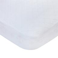 🛏️ carters waterproof fitted crib mattress pad and protector: ultimate bedding solution for baby boys and girls - white logo