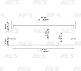 img 3 attached to 🛀 KES Black Towel Bar 30-Inch Towel Rack: No Drill Square Wall Mounted Stainless Steel Bathroom Organizer