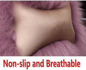 img 1 attached to Warm Wool Car Seat Neck Rest Pillow - EGBANG Headrest Head Support for Winter Comfort and Car Decor Accessories (Pink)