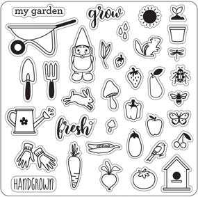 img 2 attached to Fiskars Lia Griffith Hand Grown 8x8 Inch Clear Stamps for Enhanced SEO