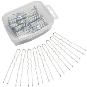 img 4 attached to 💇 300-Pack Jaciya U-Shaped Hair Pins for Bun Making, Wedding & Bridal Hair Styling with Storage Box