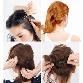 img 2 attached to 💇 300-Pack Jaciya U-Shaped Hair Pins for Bun Making, Wedding & Bridal Hair Styling with Storage Box