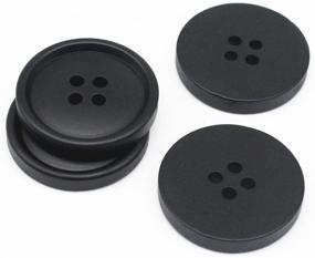 img 2 attached to 🧵 YaHoGa 40PCS 30mm Black Resin Buttons - Premium DIY Sewing Tailor Crafts Coats Clothes Accessories (30MM)