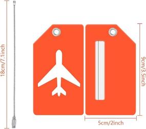 img 3 attached to Silicone Luggage Suitcase Labels Orange Travel Accessories