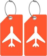 silicone luggage suitcase labels orange travel accessories logo