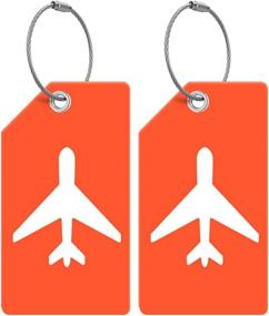 img 4 attached to Silicone Luggage Suitcase Labels Orange Travel Accessories