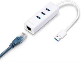 img 4 attached to 🔌 Адаптер TP-Link USB 3.0 в Ethernet: Портативный 3-портовый USB хаб с Gigabit RJ45 Ethernet - Поддерживает Win 7/8/8.1/10, Mac OS X, Linux, Chrome OS