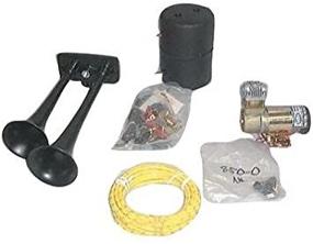 img 1 attached to 📢 Powerful Hadley Horns H00964H Black Underhood Horn Kit - Enhanced Vehicle Alert System
