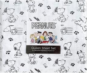 img 3 attached to 🥜 Premium Peanuts Snoopy Black and White Queen Sheet Set by Berkshire Home: Enhance Your Bedroom with Timeless Charm