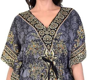 img 2 attached to 👗 Women's Printed Kaftan Cover Up - Your Perfect Clothing Accessory