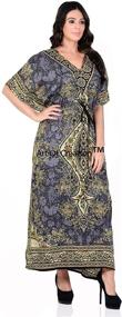 img 4 attached to 👗 Women's Printed Kaftan Cover Up - Your Perfect Clothing Accessory