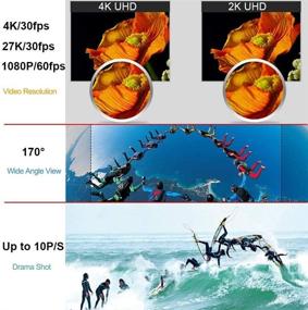 img 2 attached to 4K 16MP WiFi Waterproof Action Camera with Remote Control, Sony Sensor, 170 Ultra Wide Lens - AD Sports Camera