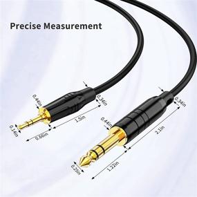 img 1 attached to 🎧 CableCreation Gold Plated 3.5mm to 6.35mm Audio Cable - 2 Meters, Black