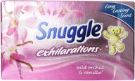 🌸 experience luxurious scent and softness with snuggle exhilarations fabric softener dryer sheets, wild orchid & vanilla - 70-count pack logo
