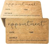 💅 pack of 100 kraft appointment reminder cards for beauty makeup hair nail salon barber shop restaurants therapist - rxbc2011 logo