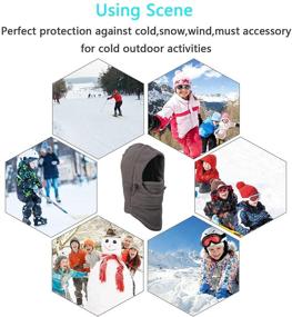 img 1 attached to Metable Balaclavas Windproof Sledding Adjustable Girls' Accessories for Cold Weather