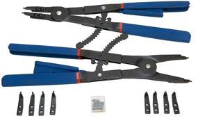 img 3 attached to 8MILELAKE 16 Inches Heavy Duty Snap-Ring Pliers - External & Internal, Straight & Angled Tips