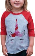 ate apparel valentines unicorn baseball girls' clothing logo