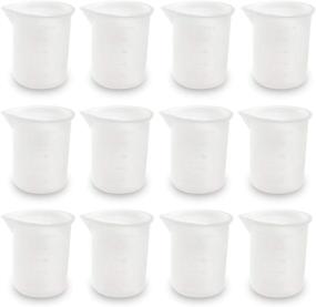 img 4 attached to Coopay Set of 12 Nonstick Silicone Mixing Cups - 100 ml Measuring Cups for DIY Resin, Glue, and Handmade Crafts