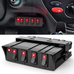 img 4 attached to 🚗 Nilight 4 Gang Rocker Switch Box: Ultimate 12V/24V 20A Toggle Switch Panel for Automotive, RVs, Boats - 2 Year Warranty