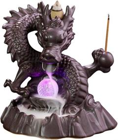 img 1 attached to 🐉 XUDREZ Dragon Backflow Incense Burner: Handmade Ceramic Figurine Cone Holder for Home Decor & Gift