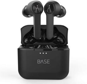 img 4 attached to 32+ Hours BASE LINE True Wireless Earbuds Headphones: Bluetooth 5, Dual-Mic Noise Canceling, Charging Case. Deep Bass Sound Headset, Small Earphones for Android Samsung & iPhone (With Volume Control)